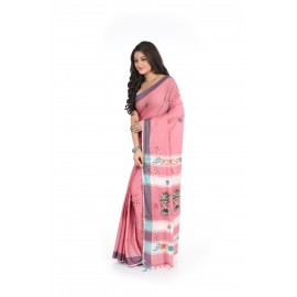 HANDWOVEN KANTHA STITCH SAREE