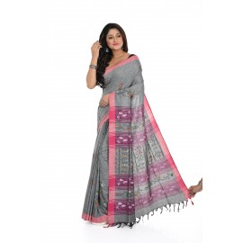 HANDWOVEN KANTHA STITCH SAREE
