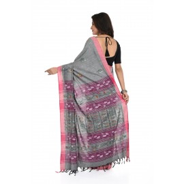 HANDWOVEN KANTHA STITCH SAREE
