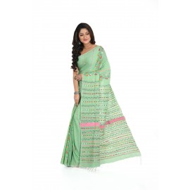 HANDWOVEN KANTHA STITCH SAREE