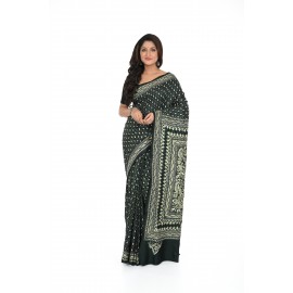 HANDWOVEN KANTHA STITCH SAREE