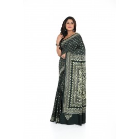 HANDWOVEN KANTHA STITCH SAREE