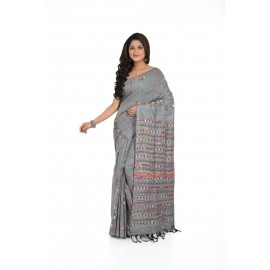 HANDWOVEN KANTHA STITCH SAREE