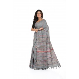 HANDWOVEN KANTHA STITCH SAREE