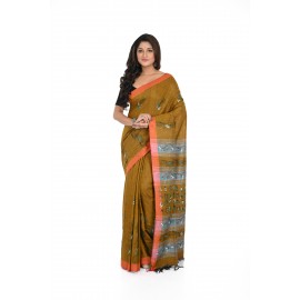 HANDWOVEN KANTHA STITCH SAREE