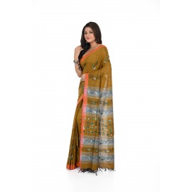 HANDWOVEN KANTHA STITCH SAREE