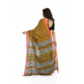 HANDWOVEN KANTHA STITCH SAREE