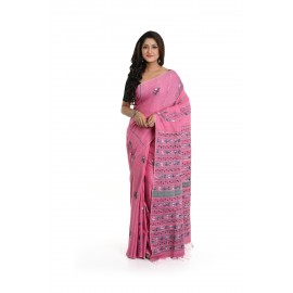 HANDWOVEN KANTHA STITCH SAREE