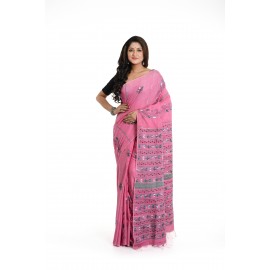 HANDWOVEN KANTHA STITCH SAREE