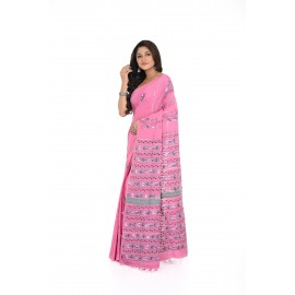 HANDWOVEN KANTHA STITCH SAREE