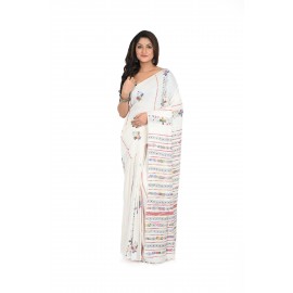 HANDWOVEN KANTHA STITCH SAREE