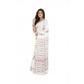 HANDWOVEN KANTHA STITCH SAREE