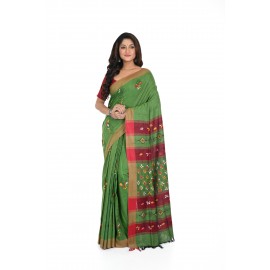 HANDWOVEN KANTHA STITCH SAREE