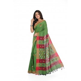 HANDWOVEN KANTHA STITCH SAREE