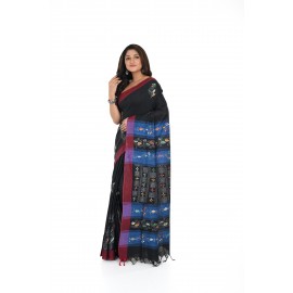 HANDWOVEN KANTHA STITCH SAREE