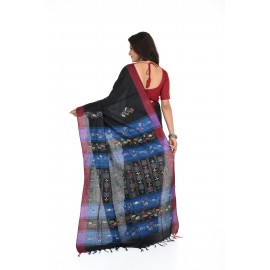 HANDWOVEN KANTHA STITCH SAREE