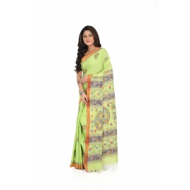 HANDWOVEN KANTHA STITCH SAREE