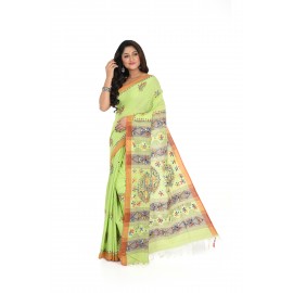 HANDWOVEN KANTHA STITCH SAREE