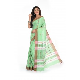 HANDWOVEN KANTHA STITCH SAREE