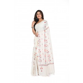 HANDWOVEN KANTHA STITCH SAREE