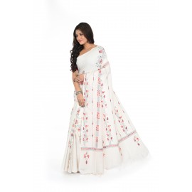 HANDWOVEN KANTHA STITCH SAREE