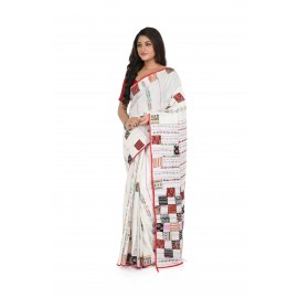 HANDWOVEN KANTHA STITCH SAREE