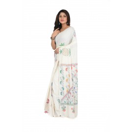 HANDWOVEN KANTHA STITCH SAREE