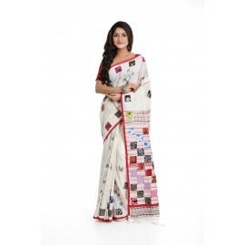 HANDWOVEN KANTHA STITCH SAREE