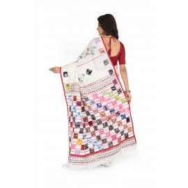 HANDWOVEN KANTHA STITCH SAREE