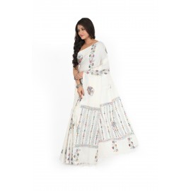 HANDWOVEN KANTHA STITCH SAREE