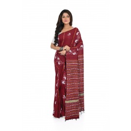 HANDWOVEN KANTHA STITCH SAREE