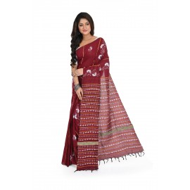 HANDWOVEN KANTHA STITCH SAREE