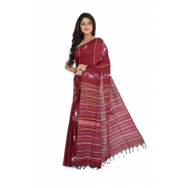 HANDWOVEN KANTHA STITCH SAREE