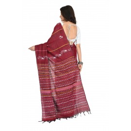 HANDWOVEN KANTHA STITCH SAREE