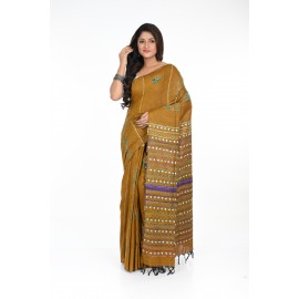 HANDWOVEN KANTHA STITCH SAREE