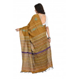 HANDWOVEN KANTHA STITCH SAREE