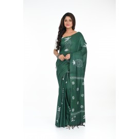 HANDWOVEN KANTHA STITCH SAREE