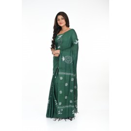 HANDWOVEN KANTHA STITCH SAREE