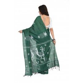 HANDWOVEN KANTHA STITCH SAREE