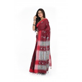 HANDWOVEN KANTHA STITCH SAREE