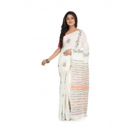 HANDWOVEN KANTHA STITCH SAREE