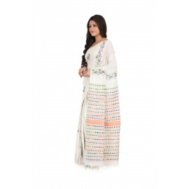 HANDWOVEN KANTHA STITCH SAREE