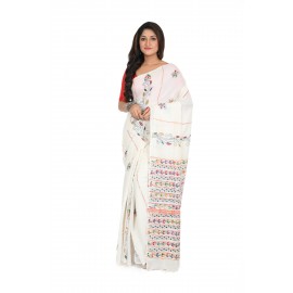 HANDWOVEN KANTHA STITCH SAREE