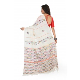 HANDWOVEN KANTHA STITCH SAREE