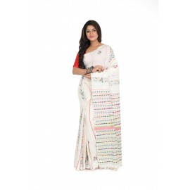 HANDWOVEN KANTHA STITCH SAREE