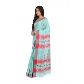 HANDWOVEN KANTHA STITCH SAREE