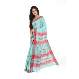 HANDWOVEN KANTHA STITCH SAREE