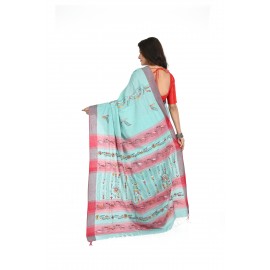 HANDWOVEN KANTHA STITCH SAREE
