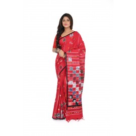 HANDWOVEN KANTHA STITCH SAREE