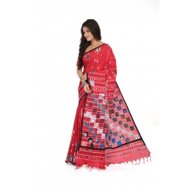 HANDWOVEN KANTHA STITCH SAREE